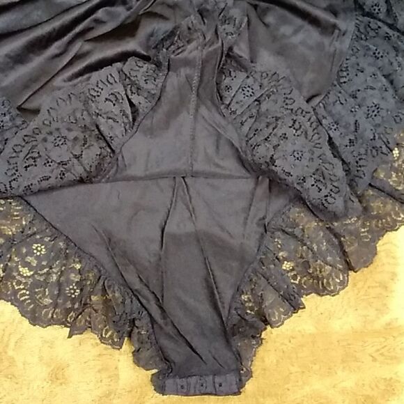 TOSCA LINGERIE INTIMATE LACE VINTAGE ROMPER BLACK SIZE M - Picture 6 of 12